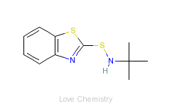 CAS:95-31-8_N-叔丁基-2-苯并噻唑次磺酰胺的分子结构
