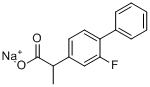 CAS:56767-76-1_2-氟-ALPHA-甲基[1,1'-联苯]-4-乙酸钠盐的分子结构