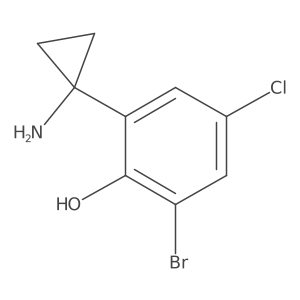 2-(1-Aminocyclopropyl)-6-bromo-4-chlorophenol结构式