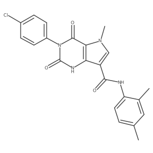 3-(4-chlorophenyl)-N-(2,4-dimethylphenyl)-5-methyl-2,4-dioxo-2,3,4,5-tetrahydro-1H-pyrrolo[3,2-d]pyrimidine-7-carboxamide结构式