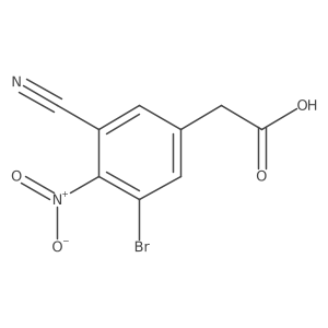 3-Bromo-5-cyano-4-nitrophenylacetic acid结构式