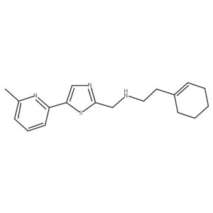 2-Thiazolemethanamine, N-[2-(1-cyclohexen-1-yl)ethyl]-5-(6-methyl-2-pyridinyl) Structure