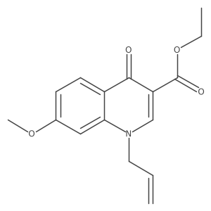 Ethyl 7-methoxy-4-oxo-1-(prop-2-en-1-yl)-1,4-dihydroquinoline-3-carboxylate结构式