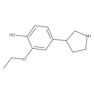 2-Ethoxy-4-(pyrrolidin-3-yl)phenol结构式