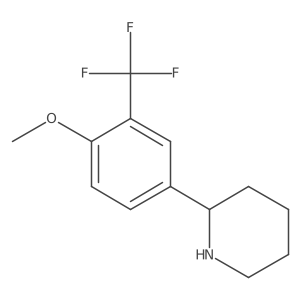 2-[4-Methoxy-3-(trifluoromethyl)phenyl]piperidine结构式