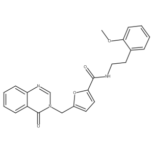 N-[2-(2-methoxyphenyl)ethyl]-5-[(4-oxoquinazolin-3(4H)-yl)methyl]furan-2-carboxamide Structure