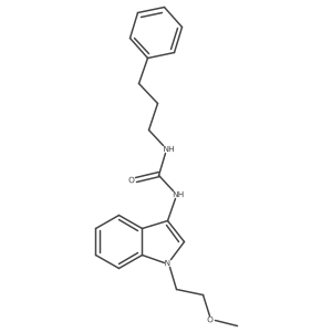1-(1-(2-methoxyethyl)-1H-indol-3-yl)-3-(3-phenylpropyl)urea结构式