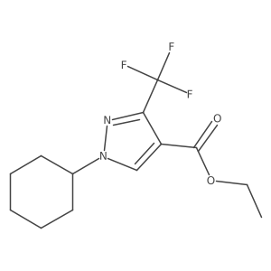 1-Cyclohexyl-3-(trifluoromethyl)-1H-pyrazole-4-carboxylic acid ethyl ester结构式