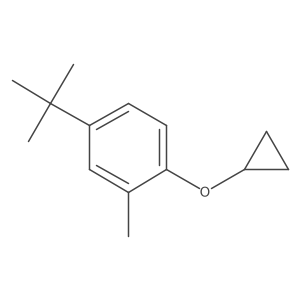 4-Tert-butyl-1-cyclopropoxy-2-methylbenzene结构式