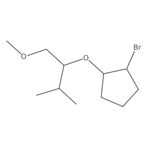 1-Bromo-2-[(1-methoxy-3-methylbutan-2-yl)oxy]cyclopentane结构式