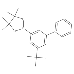 2-(5-(Tert-butyl)-[1,1'-biphenyl]-3-yl)-4,4,5,5-tetramethyl-1,3,2-dioxaborolane结构式