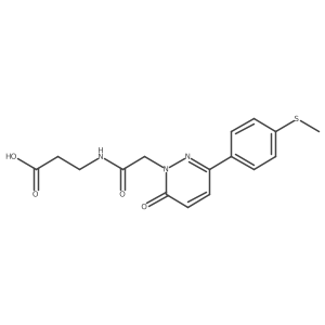 N-({3-[4-(methylsulfanyl)phenyl]-6-oxopyridazin-1(6H)-yl}acetyl)-beta-alanine结构式