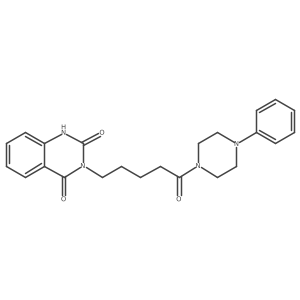 3-[5-Oxo-5-(4-phenylpiperazin-1-yl)pentyl]-1,2,3,4-tetrahydroquinazoline-2,4-dione结构式
