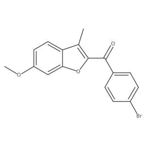 (4-Bromophenyl)(6-methoxy-3-methyl-1-benzofuran-2-yl)methanone结构式