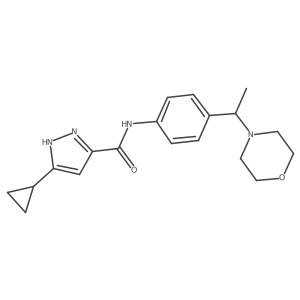 5-cyclopropyl-N-{4-[1-(morpholin-4-yl)ethyl]phenyl}-1H-pyrazole-3-carboxamide Structure