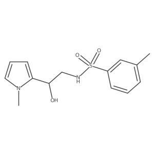 N-(2-hydroxy-2-(1-methyl-1H-pyrrol-2-yl)ethyl)-3-methylbenzenesulfonamide结构式