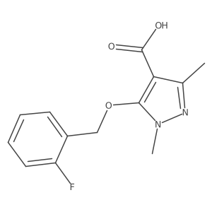 5-[(2-fluorophenyl)methoxy]-1,3-dimethyl-1H-pyrazole-4-carboxylic acid结构式