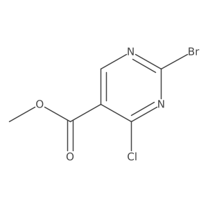 Methyl 2-bromo-4-chloropyrimidine-5-carboxylate结构式