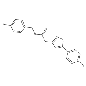N-(4-chlorobenzyl)-2-(5-(4-fluorophenyl)isoxazol-3-yl)acetamide结构式