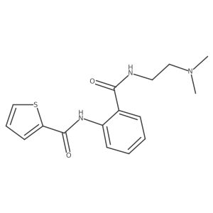 N-(2-{[2-(dimethylamino)ethyl]carbamoyl}phenyl)thiophene-2-carboxamide结构式