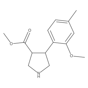 Methyl 4-(2-methoxy-4-methylphenyl)pyrrolidine-3-carboxylate结构式