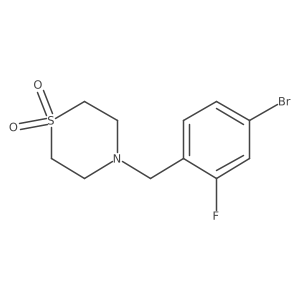 4-(4-Bromo-2-fluoro-benzyl)-thiomorpholine 1,1-dioxide结构式