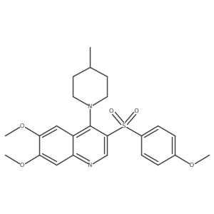 6,7-Dimethoxy-3-((4-methoxyphenyl)sulfonyl)-4-(4-methylpiperidin-1-yl)quinoline结构式