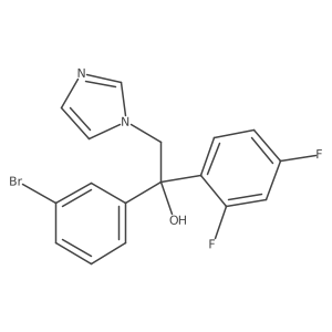 1-(3-Bromophenyl)-1-(2,4-difluorophenyl)-2-imidazol-1-ylethanol结构式