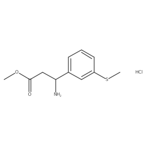 Methyl (3S)-3-amino-3-[3-(methylsulfanyl)phenyl]propanoate hydrochloride结构式