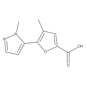 4-methyl-5-(1-methyl-1H-pyrazol-5-yl)furan-2-carboxylic acid结构式