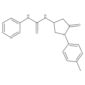 1-(5-Oxo-1-(p-tolyl)pyrrolidin-3-yl)-3-(pyridin-3-yl)urea结构式