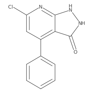 6-Chloro-1,2-dihydro-4-phenyl-3H-pyrazolo[3,4-b]pyridin-3-one结构式