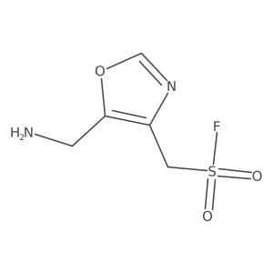 [5-(Aminomethyl)-1,3-oxazol-4-yl]methanesulfonyl fluoride结构式