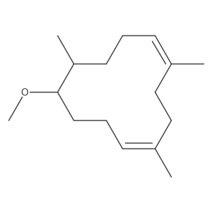1,5-Cyclododecadiene, 9-methoxy-2,5,10-trimethyl-结构式