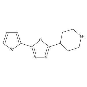 4-[5-(2-Thienyl)-1,3,4-oxadiazol-2-yl]piperidine结构式