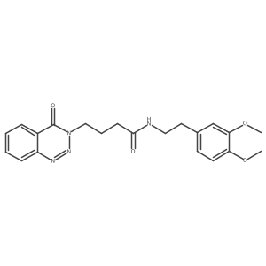 N-[2-(3,4-dimethoxyphenyl)ethyl]-4-(4-oxo-3,4-dihydro-1,2,3-benzotriazin-3-yl)butanamide结构式