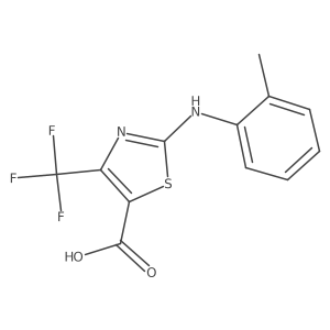 2-[(2-Methylphenyl)amino]-4-(trifluoromethyl)-1,3-thiazole-5-carboxylic acid结构式