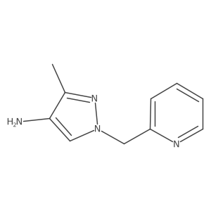 3-Methyl-1-(pyridin-2-ylmethyl)-1h-pyrazol-4-amine结构式