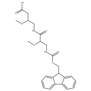 4-[3-({[(9H-fluoren-9-yl)methoxy]carbonyl}amino)-2-methoxypropanamido]-3-methoxybutanoic acid结构式