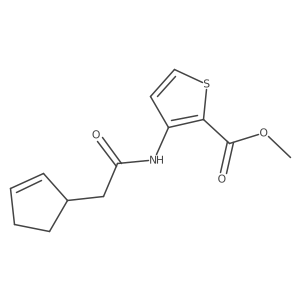 Methyl 3-(2-(cyclopent-2-en-1-yl)acetamido)thiophene-2-carboxylate Structure