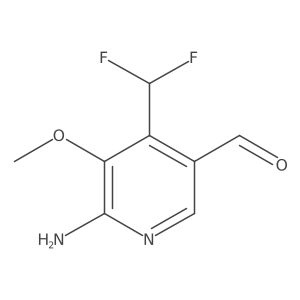 6-Amino-4-(difluoromethyl)-5-methoxynicotinaldehyde结构式