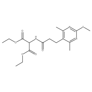 1,3-Diethyl 2-{3-[4,6-dimethyl-2-(methylsulfanyl)pyrimidin-5-yl]propanamido}propanedioate结构式