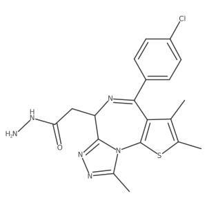 (S)-2-(4-(4-Chlorophenyl)-2,3,9-trimethyl-6H-thieno[3,2-f][1,2,4]triazolo[4,3-a][1,4]diazepin-6-yl)acetohydrazide结构式