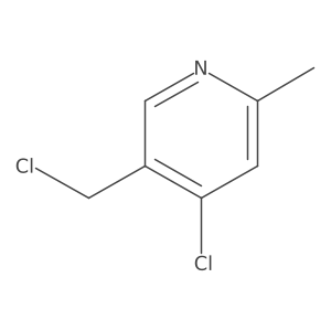 4-Chloro-5-(chloromethyl)-2-methylpyridine结构式