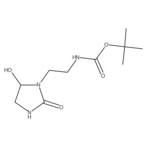 [2-(5-Hydroxy-2-oxo-imidazolidin-1-yl)-ethyl]-carbamic acid tert-butyl ester结构式