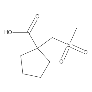 1-(Methanesulfonylmethyl)cyclopentane-1-carboxylic acid结构式