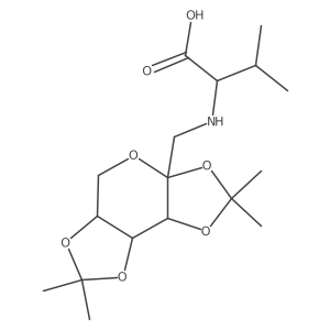 N-[1-Deoxy-2,3:4,5-bis-O-(1-methylethylidene)-beta-D-fructopyranos-1-yl]-L-valine结构式