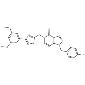 6-((3-(3,5-dimethoxyphenyl)-1,2,4-oxadiazol-5-yl)methyl)-3-(4-fluorobenzyl)-3H-[1,2,3]triazolo[4,5-d]pyrimidin-7(6H)-one Structure