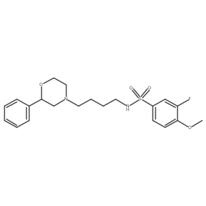 3-fluoro-4-methoxy-N-(4-(2-phenylmorpholino)butyl)benzenesulfonamide结构式