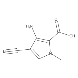 3-amino-4-cyano-1-methyl-1H-pyrrole-2-carboxylic acid结构式